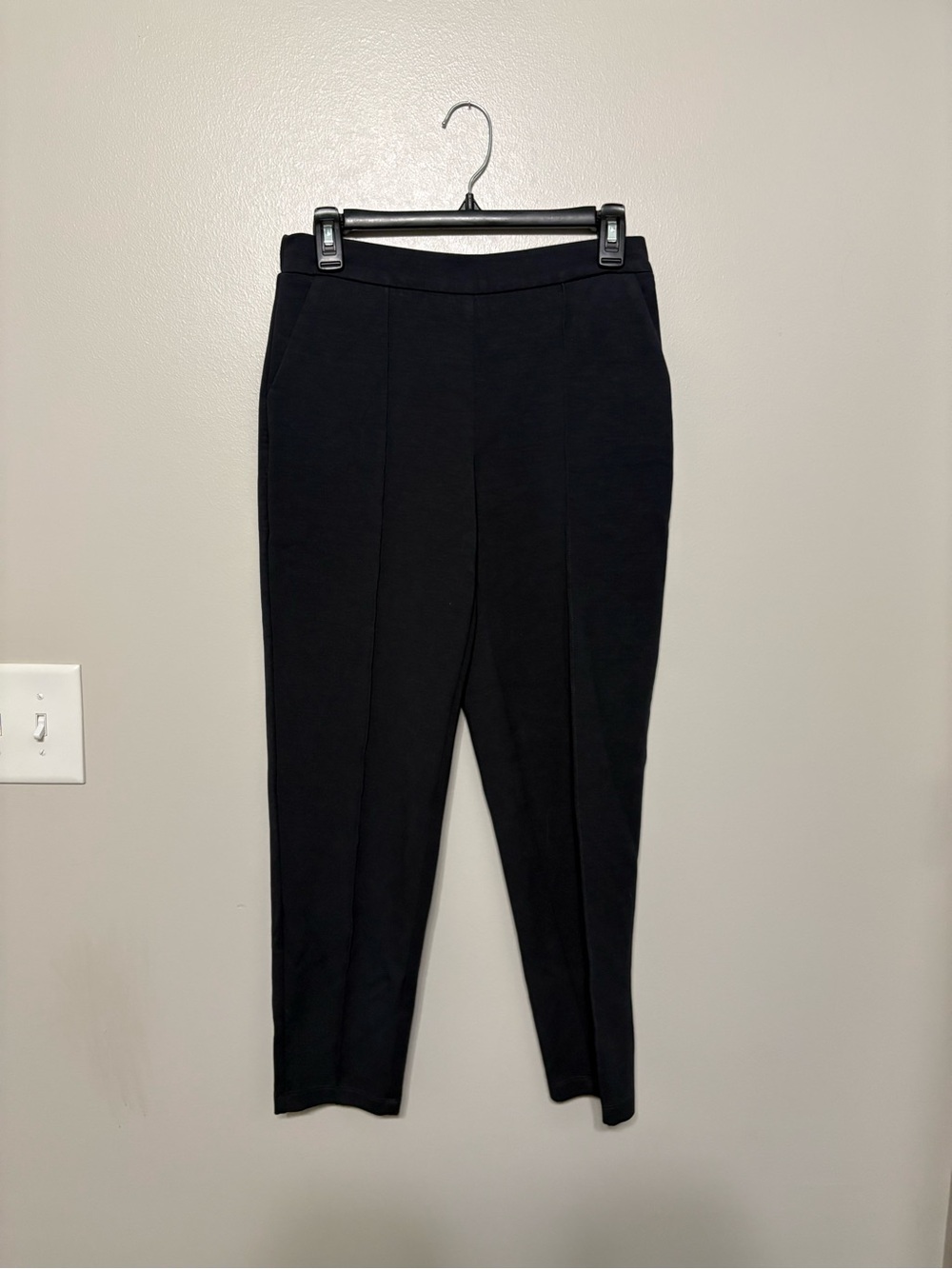 Dark Grey Slim Ponte Ankle Pants